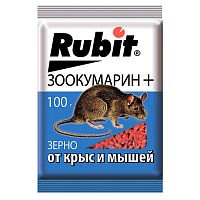 рубит (Rubit) ЗООКУМАРИН+ зерно 100г от крыс и мышей 1/50 24982 Мин.заказ=5