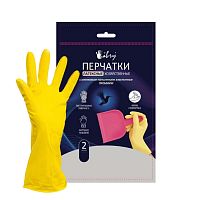 перчатки хозяйственные (M) желтые LIBRY ПРЕМИУМ 1/12 KHL002EPR Мин.заказ=12