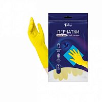 перчатки хозяйственные (L) желтые LIBRY 1/12 KHL003E Мин.заказ=12