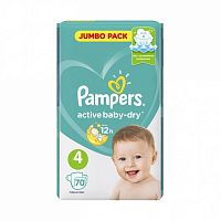 подгузники PAMPERS (ПАМПЕРС) Active Baby-Dry Maxi (9-14кг) 70шт №4 1/2 