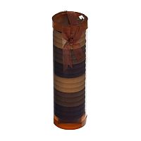резинка для волос  18шт AMELI коричневые d-5см 1/12 АКЦИЯ!