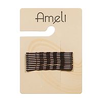 невидимки для волос AMELI 4,7см коричневые 10шт 821222C 1/12 Мин.заказ=4