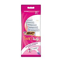 станок бритвенный BIC (БИК) Твин Леди 5шт розовый 1/20