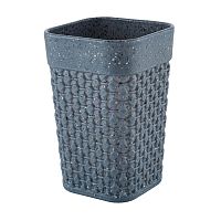 стакан для ванной комнаты PLAST TEAM STONE 74*74*112мм темный камень 1/20 РТ134310026   
