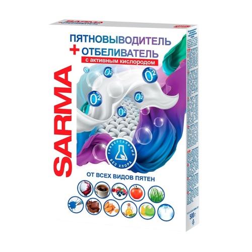 пятновыводитель-отбеливатель SARMA (САРМА) 500г 1/22 04523