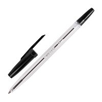 ручка шариковая черная BRAUBERG Line узел 1мм, линия письма 0,5мм, 1/50 141098 АКЦИЯ! Мин.заказ=50