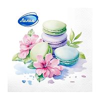 салфетки бумажные 33*33  20шт ЛИЛИЯ Десерт 2сл 1/15 Мин.заказ=2