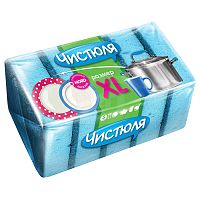 губка для посуды ЧИСТЮЛЯ XL 5шт 1/60   П0311 Мин.заказ=3