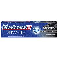 зубная паста BLEND-A-MED (БЛЕНД-А-МЕД) 100мл 3D White Отбеливание с древесным углем 1/12  АКЦИЯ!
