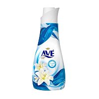 кондиционер для белья AVE (АВЭ) 1л White Lily 1/12 (мягкие духи, синий) АКЦИЯ!