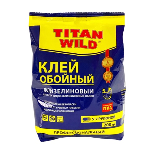 клей  обойный TITAN (ТИТАН) WILD 200гр флизелиновый 1/36