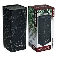 ПОДСТАВКА д/ножей ALPENKOK черный мрамор 22*11см АК-223ST