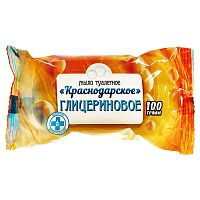 мыло туалетное КРАСНОДАРСКОЕ 100г Глицериновое 1/66  Мин.заказ=6
