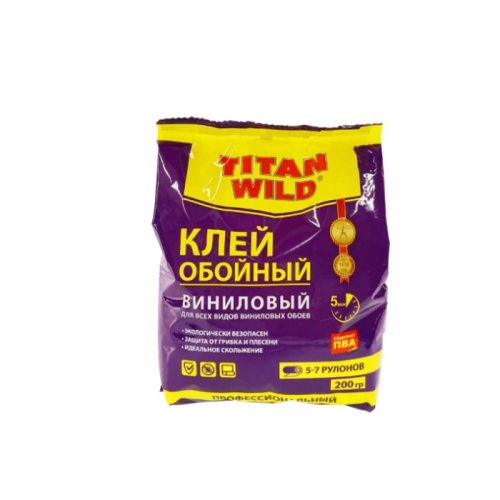 клей  обойный TITAN (ТИТАН) WILD 200гр виниловый 1/36 фото 2