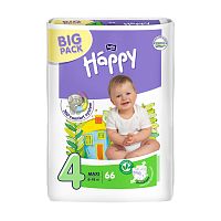 подгузники BELLA BABY Happy (БЕЛЛА Беби Хеппи) Макси №4  (8-18кг) 66шт LU66-004/LU66-S11 1/4 АКЦИЯ!