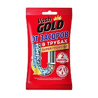 для труб VASH GOLD  70г SUPER саше,для удаления засоров гранулы 1/24 Мин.заказ=3
