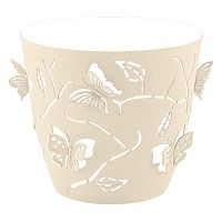 Горшок для цветов Plast Team Butterflies 5,3 л D225 мм круглый 225х225х208 мм молочный туман PT401410048 ПЛАСТИК РЕПАБЛИК
