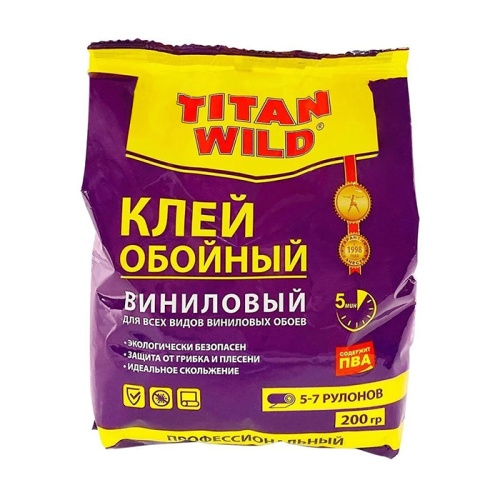 клей  обойный TITAN (ТИТАН) WILD 200гр виниловый 1/36