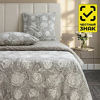 постельное белье евро BRAVO Collection м261 (поплин) наволочки 70*70 Рози