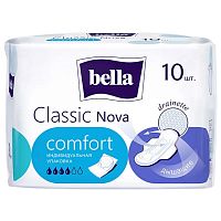 гигиенические прокладки BELLA (БЕЛЛА) 10шт Нова Комфорт Классик драй 4капли 1/36 BE-012-RW10-Е11 АКЦИЯ! Мин.заказ=2