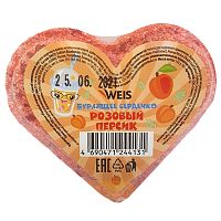бомбочки для ванн WEIS Бурлящее сердечко «Розовый персик» 110г 1/24 3128610 Мин.заказ=3