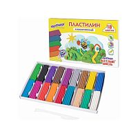 пластилин 18цветов ЮНЛАНДИЯ 360г Веселый шмель 1/8 106432 Мин.заказ=2