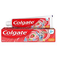 зубная паста детская COLGATE (КОЛГЕЙТ) 50мл Доктор заяц вкус клубники от 2-х лет 1/48 АКЦИЯ! Мин.заказ=2