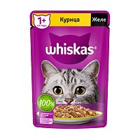 корм WHISKAS (ВИСКАС)   75г желе курица 1/28  Мин.заказ=28