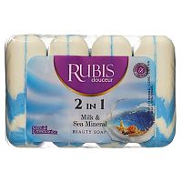 мыло туалетное  RUBIS 4*90г Milk&Sea Mineral Tea 1/24 3135571