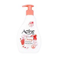 жидкое крем-мыло ACTIVE (АКТИВ) 350мл Ромашка и гранат, дозатор 1/12