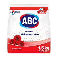 стиральный порошок ABC авт. 1.5кг Роза 1/12