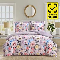 постельное белье евро MCOTTON м251 (микро-сатин) Филд