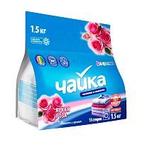 стиральный порошок ЧАЙКА авт. 1,5кг Яркая роза для цветного 1/8 АКЦИЯ!