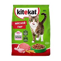 корм KITEKAT (КИТИКЕТ)  350г мясной пир 1/20 Мин.заказ=2