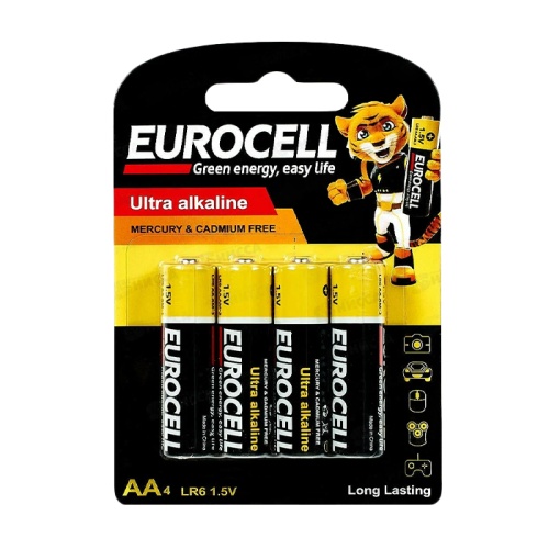 батарейки EUROCELL АА 4шт алкалиновые 