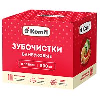 зубочистки KOMFI (КОМФИ) 500шт бамбуковые в коробке 1/50 KWN500КP Мин.заказ=2