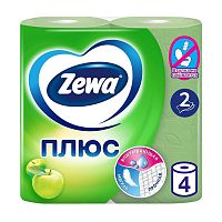 бумага туалетная ZEWA (ЗЕВА) 2сл 4шт яблоко 1/16 Мин.заказ=2