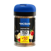 зубочистки ЧИСТЮЛЯ 150шт 1/50 ЗЧ002 Мин.заказ=5