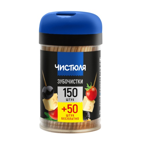 зубочистки ЧИСТЮЛЯ 150шт 1/50 ЗЧ002 Мин.заказ=5