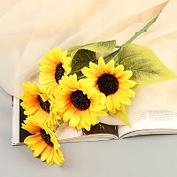 букет ПЯТЬ ПОДСОЛНУХОВ 9*53см 4738236 Мин.заказ=2
