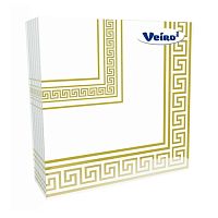 салфетки бумажные 33*33  20шт VEIRO (ВЕЙРО) Эллада белая,трехслойные 1/14 33П3 Мин.заказ=5