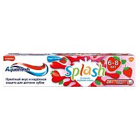 зубная паста AQUAFRESH (АКВАФРЕШ) Детская Сплэш со вк. клуб. и мяты 50мл от 6 до 8  АКЦИЯ! Мин.заказ=2