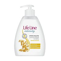  жидкое крем-мыло д/интим.гигиены LIFE LINE (ЛАЙФ ЛАЙН) 280мл овсяное молочко дозатор 1/15  5124