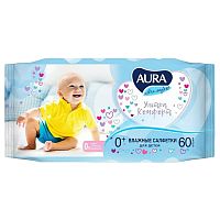 салфетки влажные  60шт AURA (АУРА)  Детские 1/24 6142/9749 Мин.заказ=2