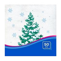 салфетки бумажные 24х24 с рисунком Лесная красавица 1сл 50л  1/72