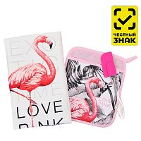 набор подарочный LOVE PINK (полотенце,прихватка-карман,лопатка) 4697887