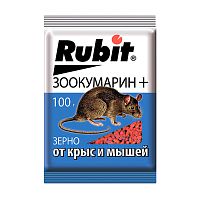 рубит (Rubit) ЗООКУМАРИН+ зерно 100г от крыс и мышей 1/50 24982 Мин.заказ=5