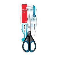ножницы 17см MAPED Essentials Soft черн-син,прорезиненные ручки 1/24 468210