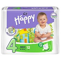 подгузники BELLA BABY Happy (БЕЛЛА Беби Хеппи) Макси (8-18кг) 12шт 1/12