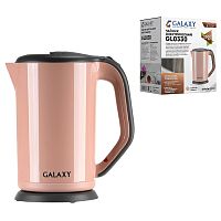 чайник электрический GALAXY LINE 1,7л пластик 2000Вт двойная стенка,розовый GL 0330